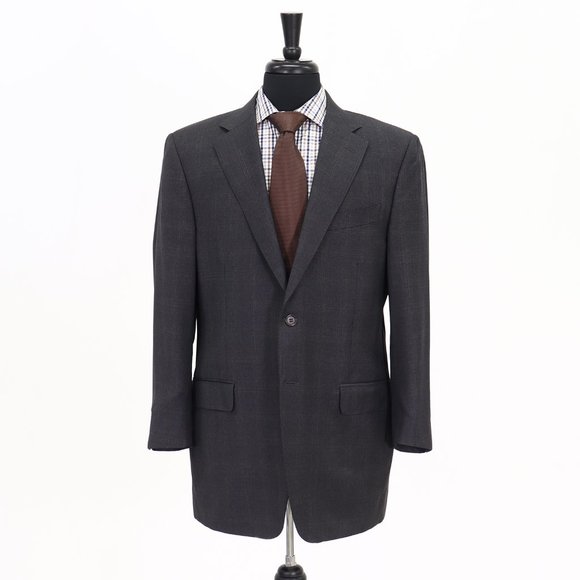 AVANT 44R Brown Check 2-Button Solid Sport Coat Blazer Jacket G093 - Picture 1 of 11